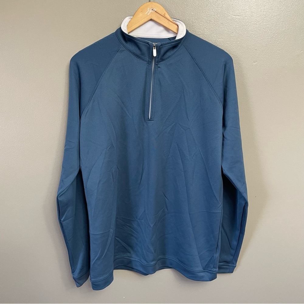 Harlestons Men’s 1/4 Zip Pullover Medium Golf Long Sleeve Shirt